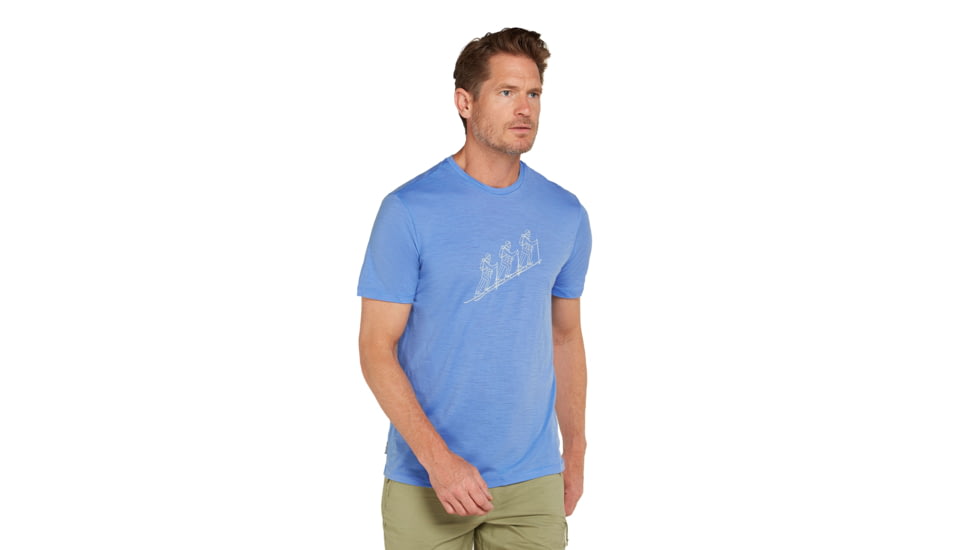 Icebreaker Men Merino 150 Tech Lite SS Tee Natural Ski Tour, Baja, XL, IB0A573101DXL