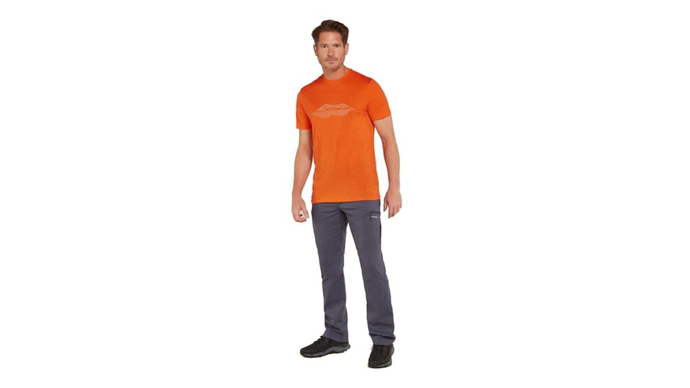 Icebreaker Men Merino 150 Tech Lite SS Tee Pukaki Reflected, Blaze, XL, IB0A572Q05NXL