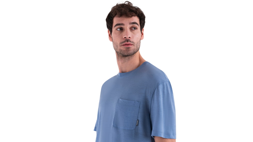 Icebreaker Merino 150 Tech Lite III LS Relaxed Pocket Tee - Mens, Kyanite, Extra Large, IB0A56WH885XL