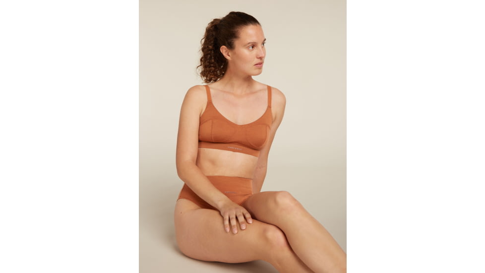 Icebreaker Merino Queens Clasp Bra - Womens, Dusty Clay, Extra Small, IB0A59HR0B0XS