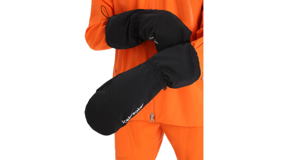 Icebreaker MerinoLoft Mittens, Black/Enamel, Medium, IB0A56GL057M