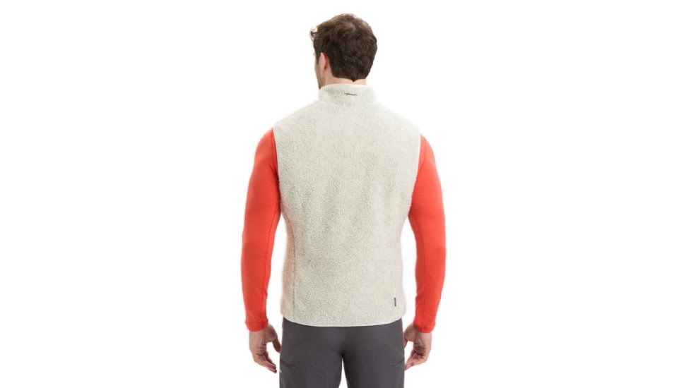 Icebreaker RealFleece Merino High Pile Vest - Mens, Ecru Heather/Snow, Extra Large, IB0A56NZ227XL