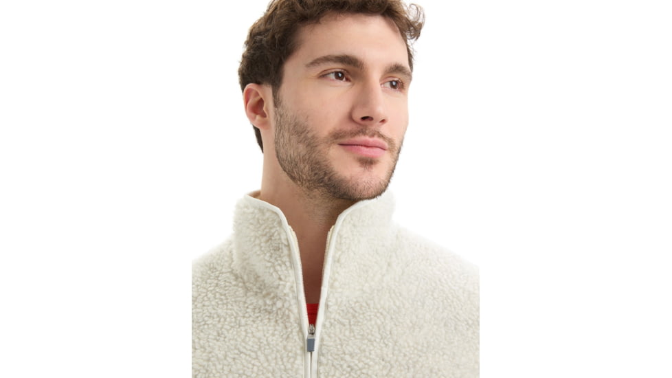 Icebreaker RealFleece Merino High Pile Vest - Mens, Ecru Heather/Snow, Extra Large, IB0A56NZ227XL