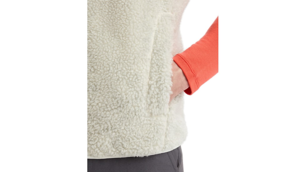 Icebreaker RealFleece Merino High Pile Vest - Mens, Ecru Heather/Snow, Extra Large, IB0A56NZ227XL