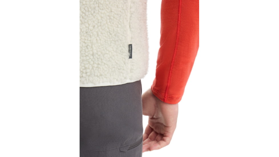 Icebreaker RealFleece Merino High Pile Vest - Mens, Ecru Heather/Snow, Extra Large, IB0A56NZ227XL