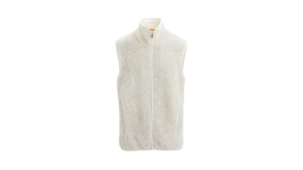Icebreaker RealFleece Merino High Pile Vest - Mens, Ecru Heather/Snow, Extra Large, IB0A56NZ227XL