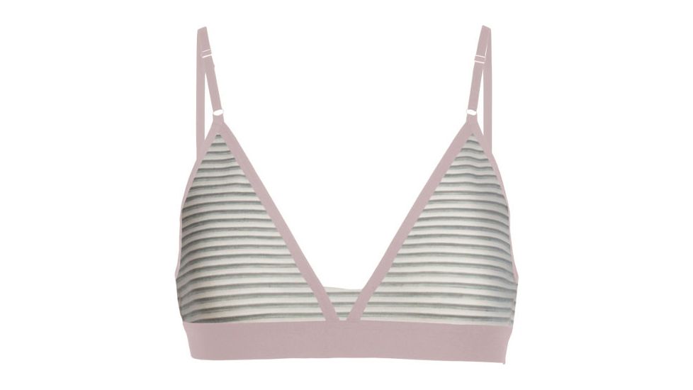 Icebreaker Siren Bra - Women's-Stripe Glow/Seaglass Heather-X-Small