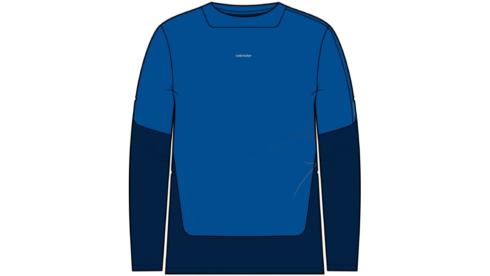 Icebreaker ZoneKnit Long Sleeve T-Shirt - Men's, Lazurite/Royal Navy/Cb, Medium, IB0A56KI574M