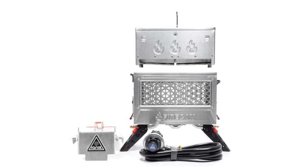 Ignik FireCan Deluxe Stainless w/Grill, Silver &amp; Orange, IGPRO-00322