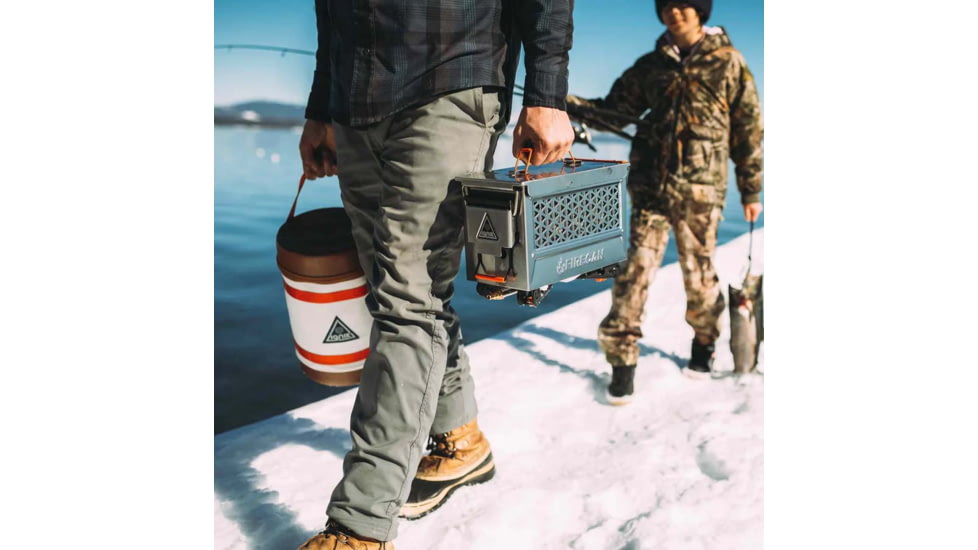 Ignik FireCan Deluxe Stainless w/Grill, Silver &amp; Orange, IGPRO-00322