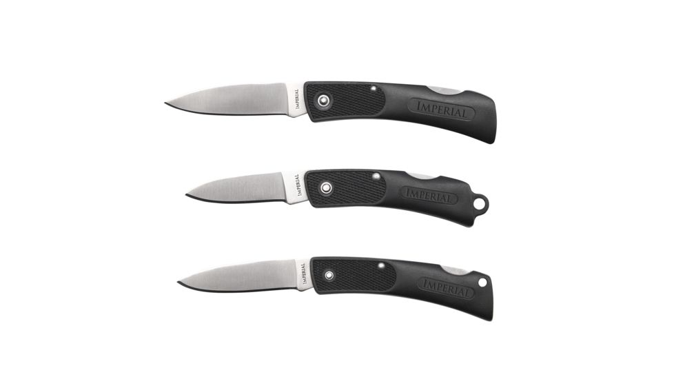 Imperial Schrade 3 pc Combo Pack Lockback Folding Knives IMPCOM6CP