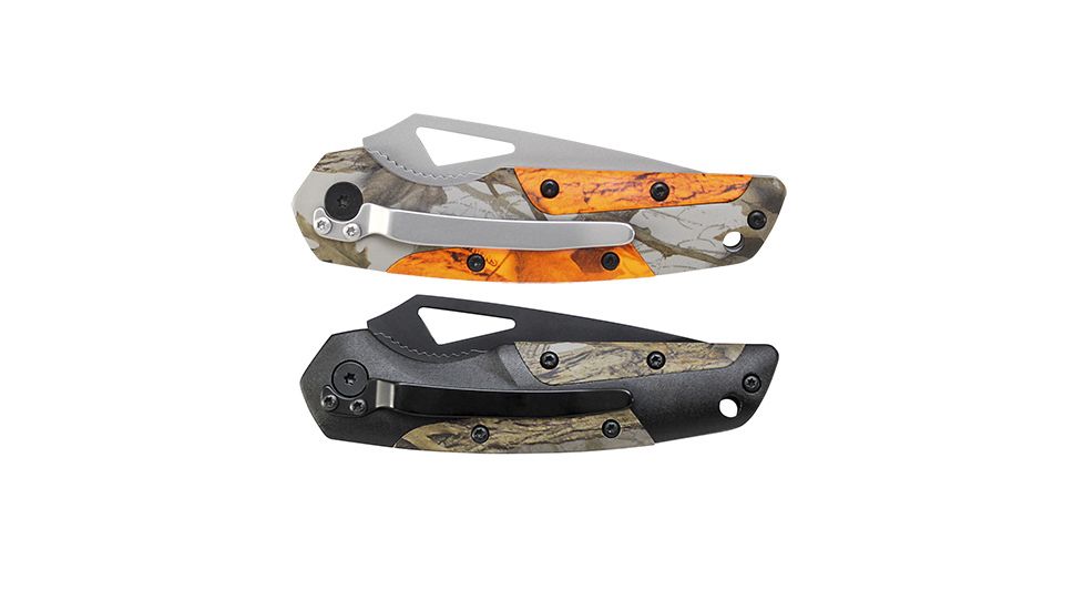 Imperial Schrade Imperial Knife Snowblind Liner Lock 3'' Blade 2-pack Blaze/cmo