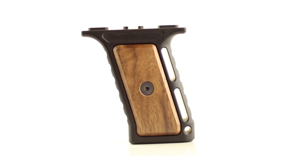 Indignant Arms Streamline Accented FWG MLOK Grip, Walnut Grip/Black Frame, fw-acc-wa-bk