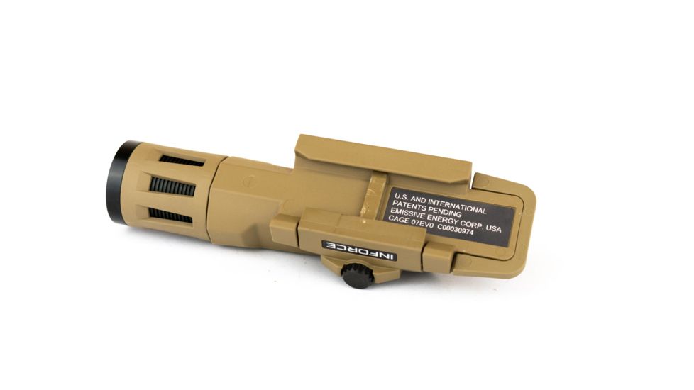 EDEMO INFORCE WMLX Multifunction LED Weapon Mounted Light, 123A Lithium, White, 800 Lumens, Flat Dark Earth, IF71003DE, EDEMO7