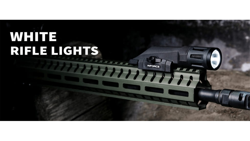 INFORCE WMLX Multifunction LED Weapon Mounted Light, 123A Lithium, White, 800 Lumens, Black, WX-05-1, EDEMO13
