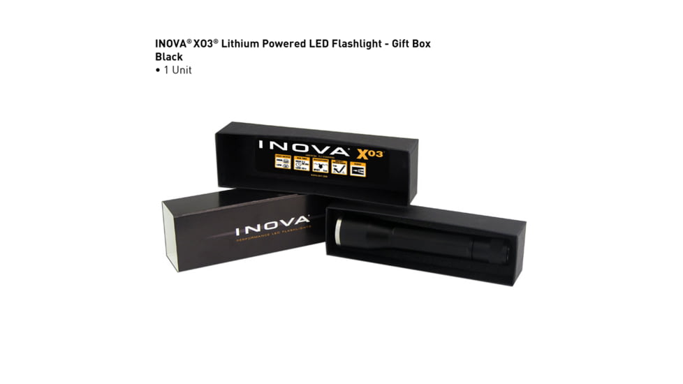 Inova XO3 123A Lithium Powered LED Flashlight,228 Lumens,Black XO3B-01-R7