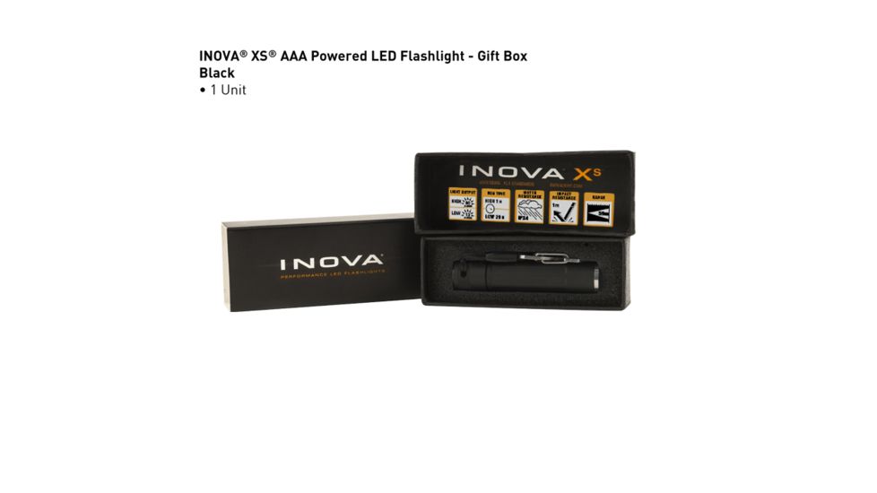 Inova XS AAA LED Flashlight,80 Lumens,Black XSB-01-R7
