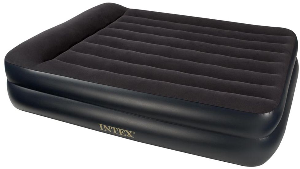 Intex Pillow Rest Air Bed, Queen, Built in 120 Volt AC Pump 48379