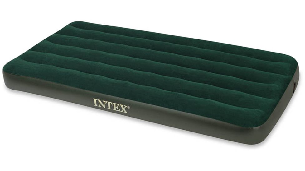 Intex Prestige Downy Air Bed, Green, Twin, with 4D Pump 48375