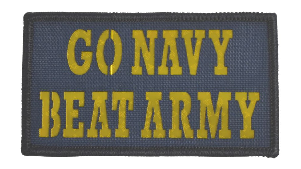 IR.Tools Go Navy Beat Army Garrison Patches, Blue/Yellow, 3.5X2in, P-0266-05-001-PK A