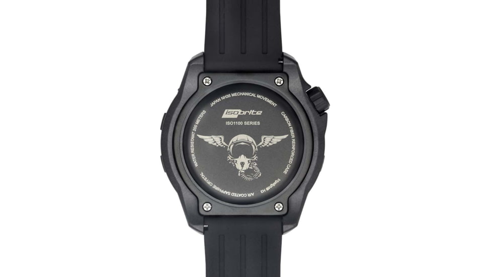 Isobrite Squadron T100 Tritium Illuminated Automatic Watch, Black, ISO1101-PU