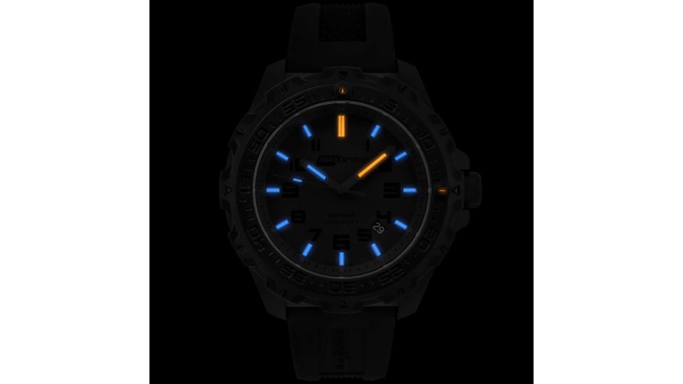 ISOBrite T100 Eclipse Tritium Watch, Black, Blue, Orange, Small ISO201