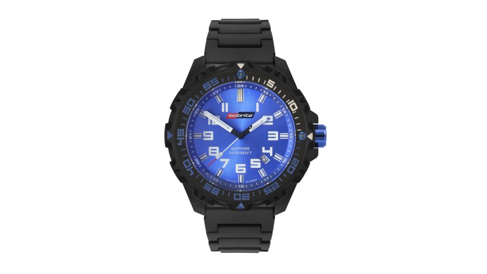 ISOBrite T100 Valor  Series Blue Watch With Polyurethane Band, Black/Blue, Small ISO311