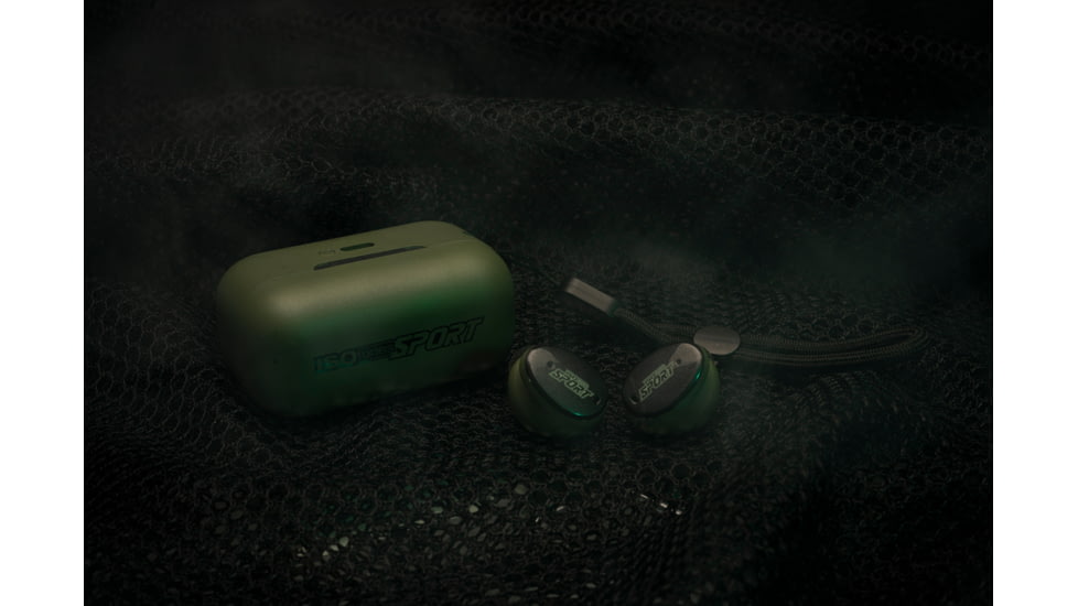 ISOtunes Sport Caliber True Wireless Tactical Earbuds, 25 dB, OD Green, IT-17