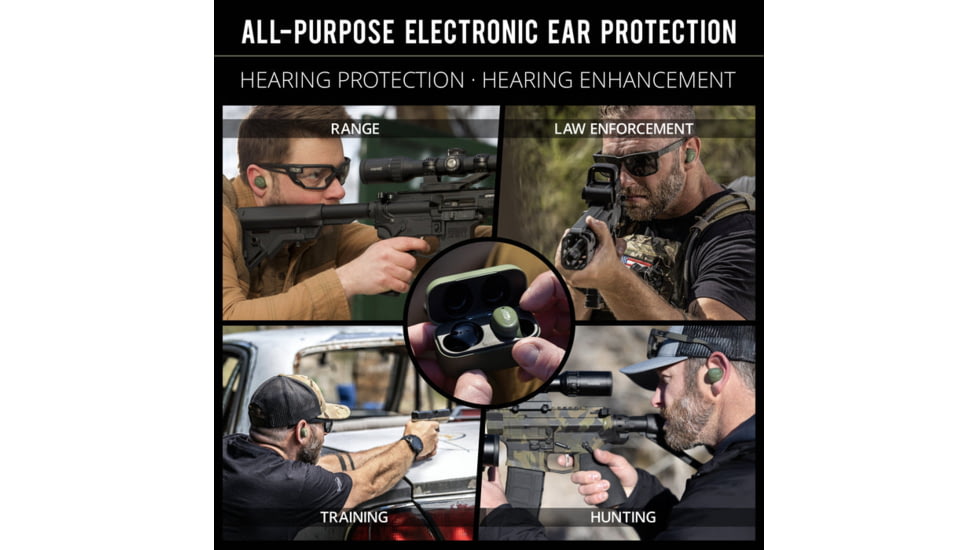 ISOtunes Sport INSTINCT Tactical Earbuds, OD Green, Universal, IT-94