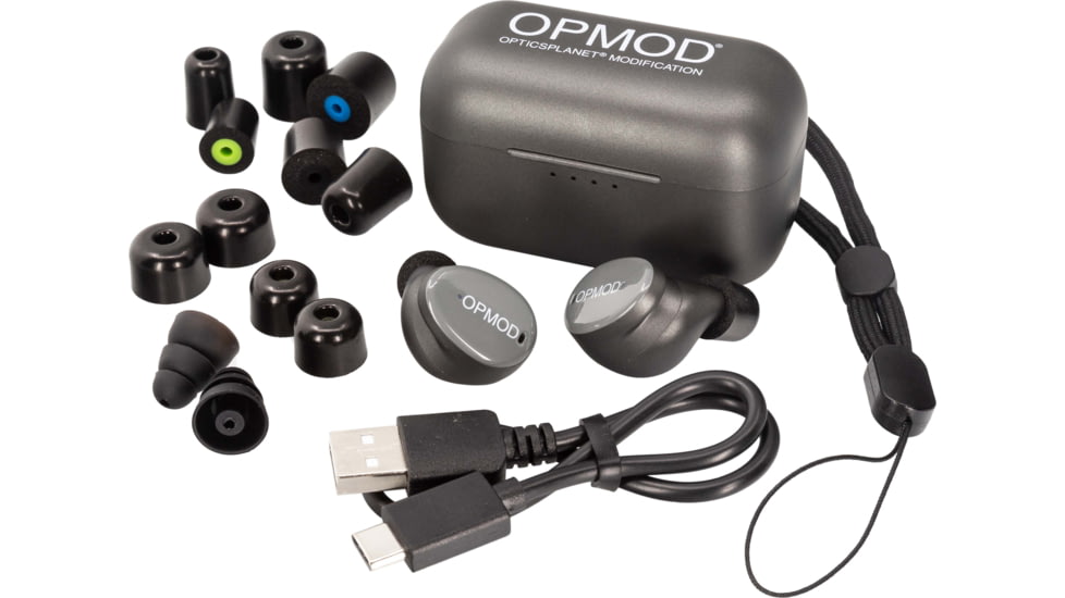 ISOtunes Sport OPMOD CALIBER True Wireless Tactical Earbuds w/ Bluetooth, 25 NRR, Wolf Gray, Universal