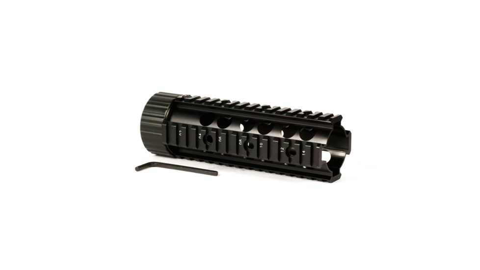 JE Machine Tech Mid-Length Free Float Handguard, Carbine Length, 7 inch, Black TS-RASFF7