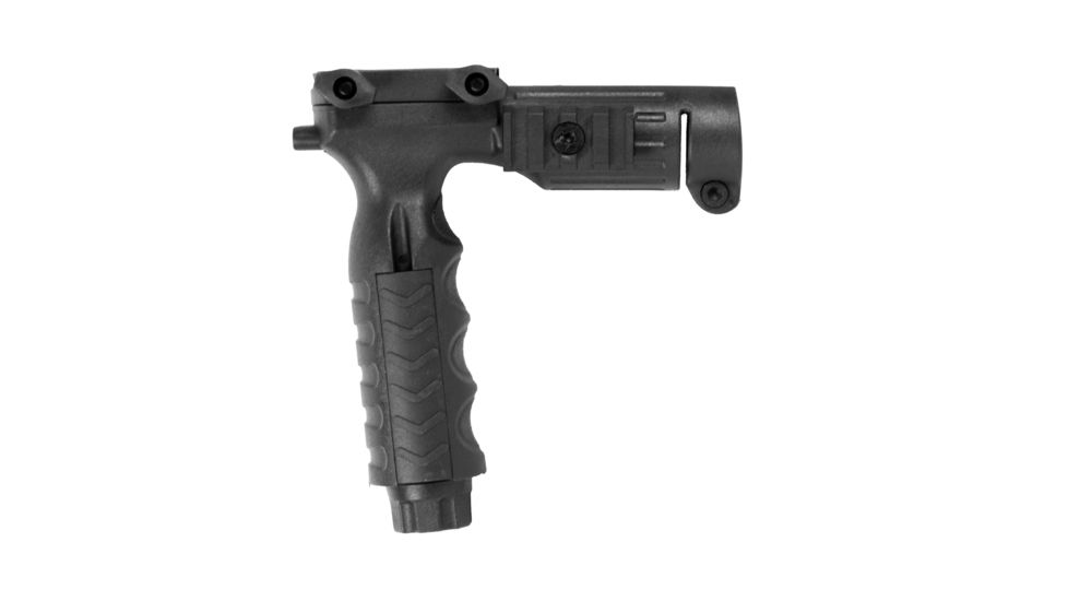 USED JE Machine Tech Tactical Vertical Grip w/1 inch Flashlight Adapter/Holder, Black, TS-FL5B, EDEMO3, Used, Condition Fair, Installed/Mounted