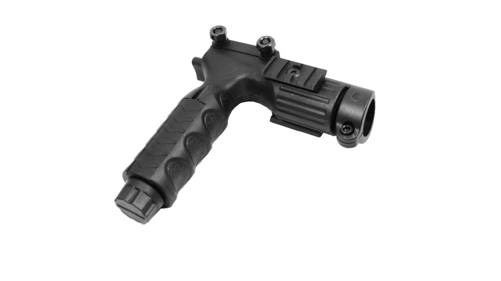 USED JE Machine Tech Tactical Vertical Grip w/1 inch Flashlight Adapter/Holder, Black, TS-FL5B, EDEMO1