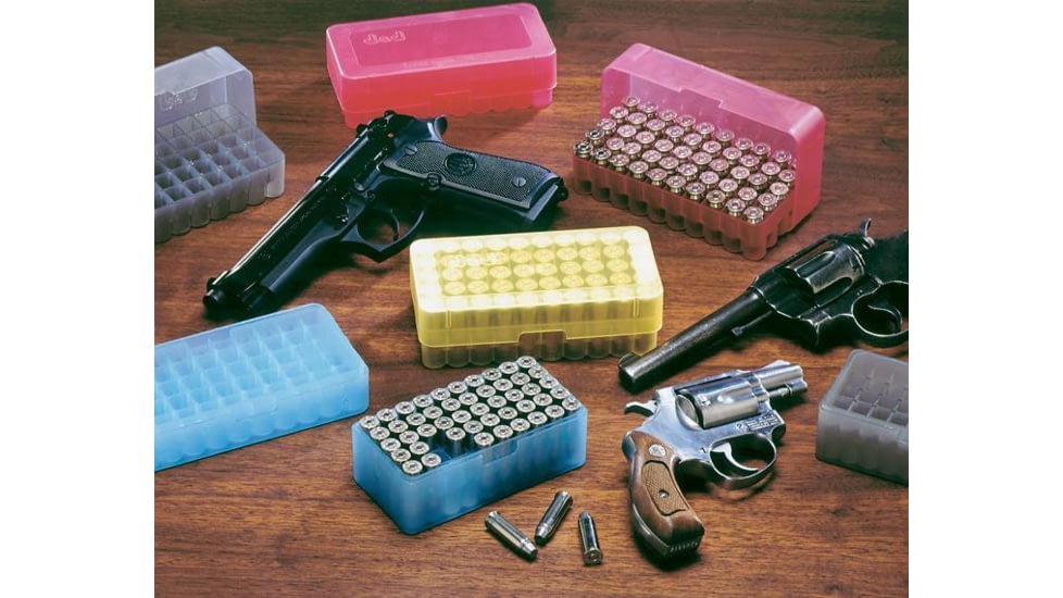 J&amp;J Slip-Top Pistol Ammo Case 50 Rounds of .45 LC/.41/.44 Mag, 5S-50