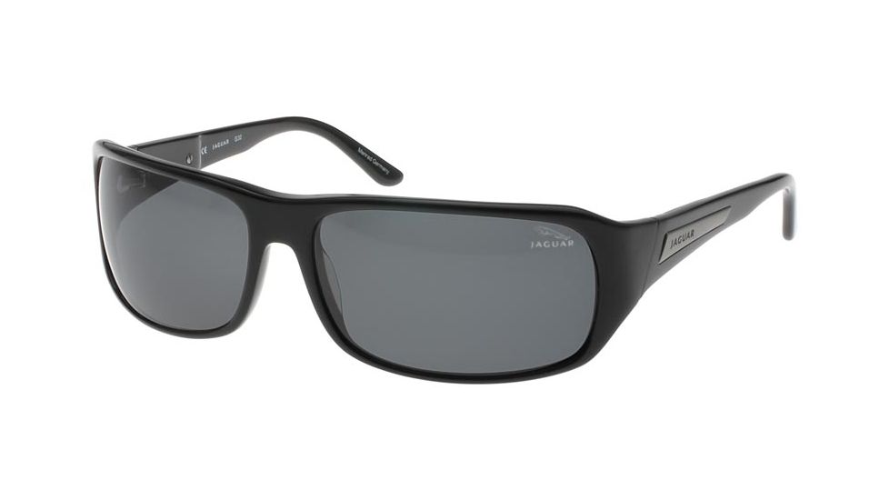 Jaguar 37102 Black Frame, Grey Polarized Lenses Mens Sunglasses 37102-6100