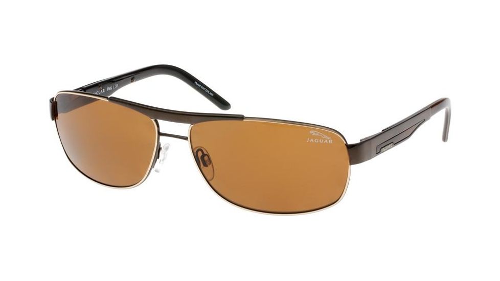 Jaguar Polarized Lenses Sunglasses 37316, Jaguar 37316 Sunglasses Styles Brown-Gold Frame / Brown Polarized Lenses