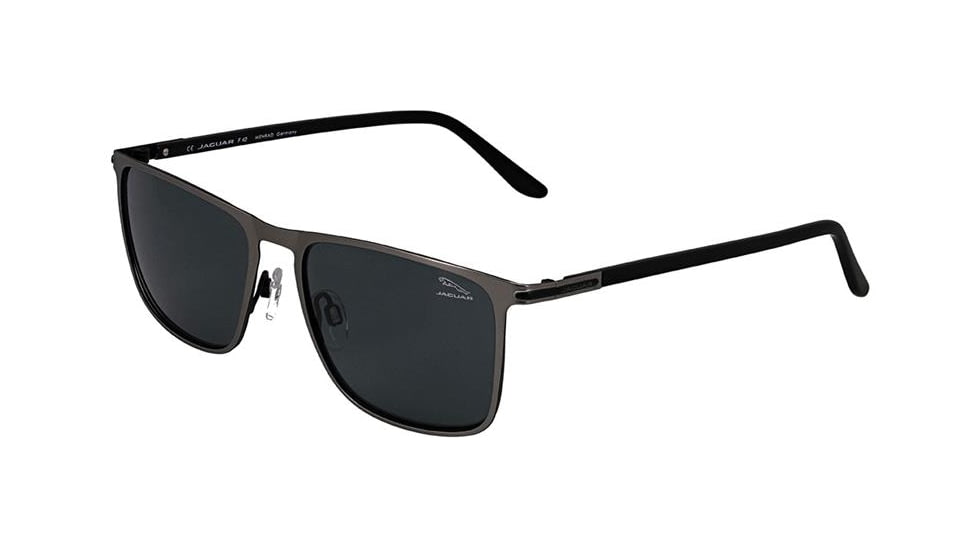 Jaguar 37361 Sunglasses, Grey-Black, Polarized Lenses, 56-17-145, 37361-6500