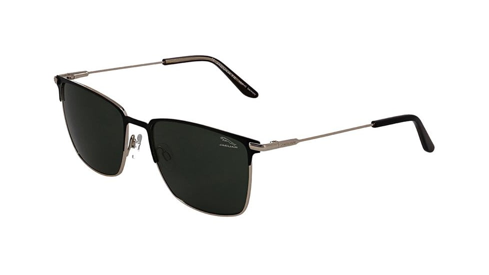 Jaguar 37362 Sunglasses, Black-Gold, Fashion Lenses, 56-18-145, 37362-6101