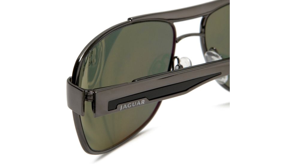 Jaguar Polarized Lenses Sunglasses 37316, Jaguar 37316 Sunglasses Styles Gunmetal Frame / Green Polarized Lenses