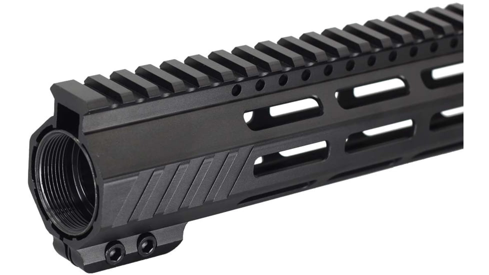JE Machine Tech AR-15 Ultra-Lightweight Minimalist Full Top Rail Handguard, 15in, Black, PS-223MLK15KBLK-F-NAR