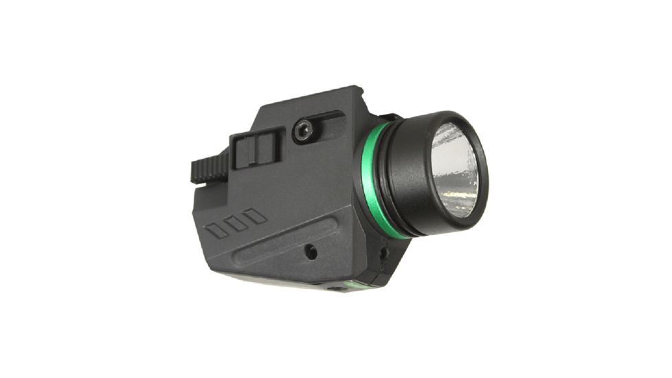 JE Machine Tech CREE LED Flashlight, 150 Lumens, Green Laser w/ Ount, Black, TS-FL8B