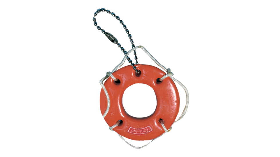 Jim-Buoy Floating Life Ring Key Chain, White, 87