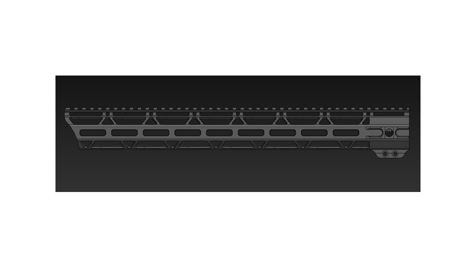 JL Billet Angled M-Lok Free-Float Handguard, AR15, 17 inch, Black JLB-MLA-17-A