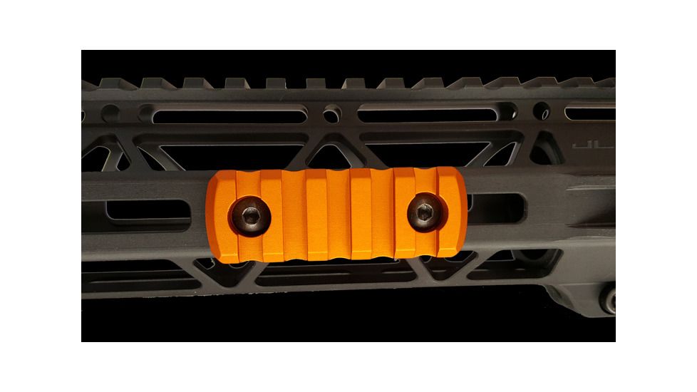 JL Billet M-Lok Attachment Rail Section, 5 Slot, 2 inch, Orange JLB-MLOK-5S-O