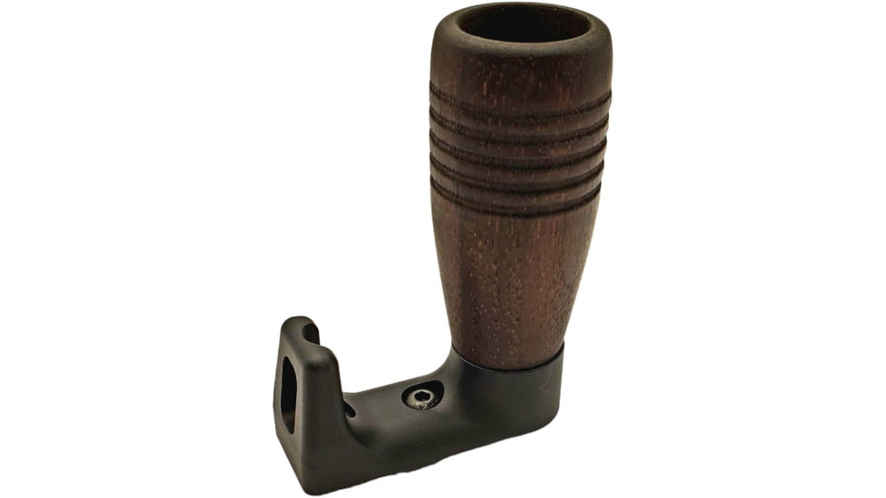 JMK Wood Vertical Foregrip Assembly, Grooved, M-LOK, A3 Modular Compact Base w/Int Handstop, VFG-MHA02