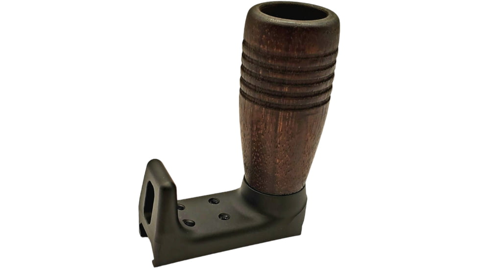 JMK Wood Vertical Foregrip Assembly, Grooved, Picatinny, A3 Modular Compact Base w/ Int Handstop, VFG-PHA02