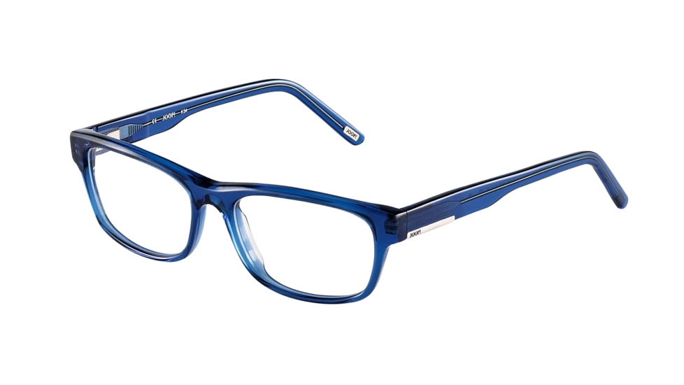 JOOP! 81076 Single Vision Prescription Eyeglasses - Blue Frame and Clear Lens 81076-6586SV