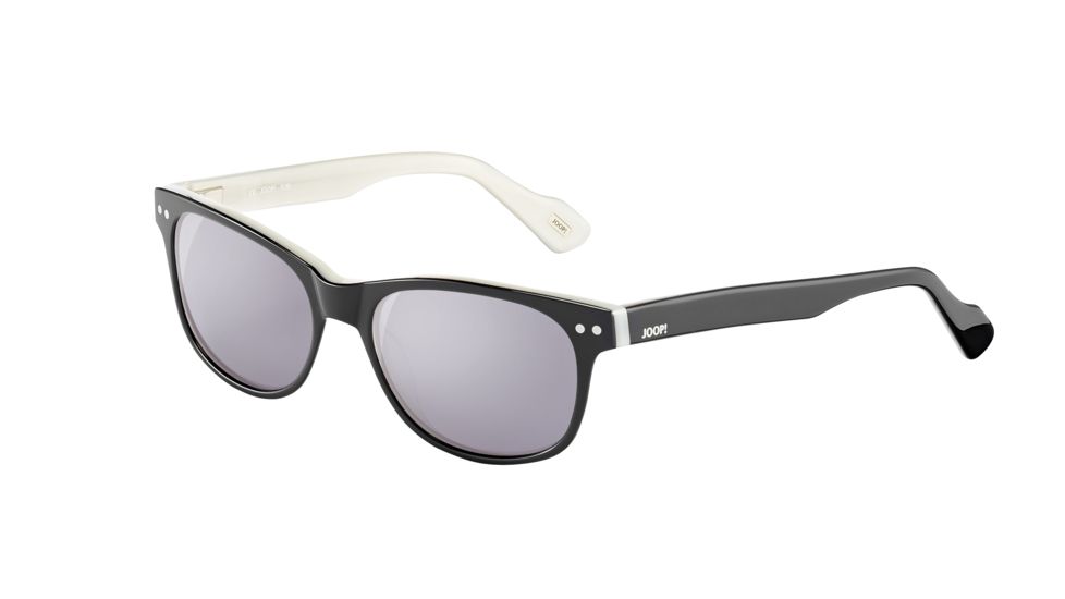 Joop! 87182 Bifocal Prescription Sunglasses, Black Frame, Grey W/ Silver Mirror Lens-87182-6913BI