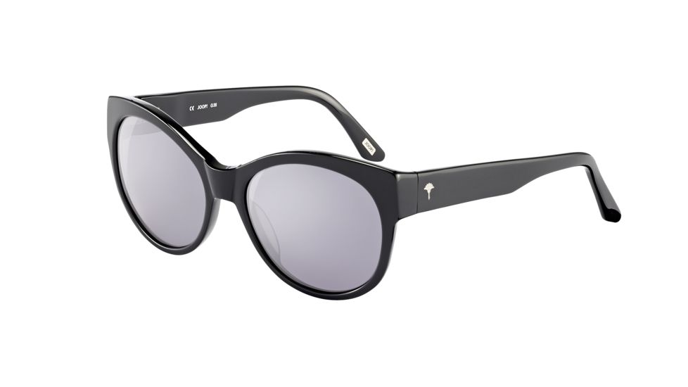 Joop! 87184 Single Vision Prescription Sunglasses, Black Frame, Grey W/ Silver Mirror Lens-87184-8840SV