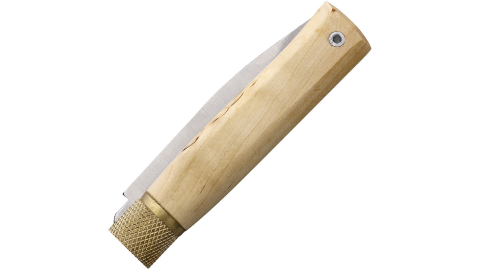 Jose da Cruz Cutelaria Large Birch Folding Knife, 4.25in Closed, 3.25in Satin Carbon Steel Blade, Birch Wood Handle, MER.85.020.B.P01